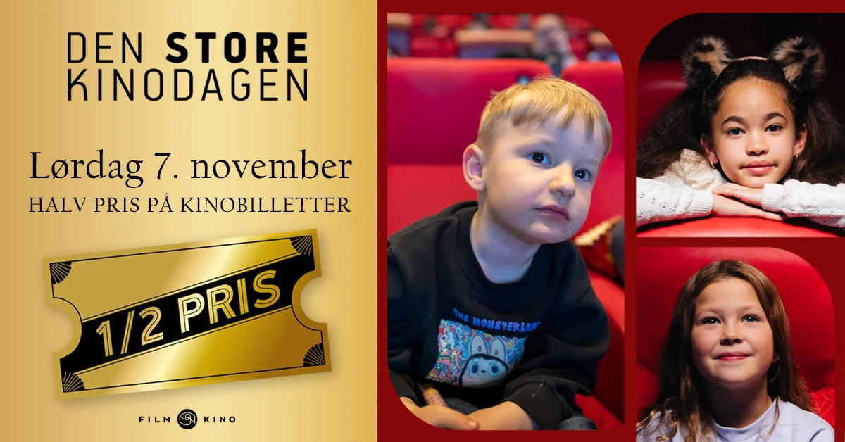 Den store kinodagen – halv pris på all film hele dagen